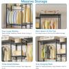 imageVIPEK Classic V6 Medium Wire Garment Rack Heavy Duty Clothes Rack for Hanging Clothes Metal Freestanding Closet Wardrobe Racks 598quot L x 146quot W x 764quot H Max Load 750lbs BlackBlack