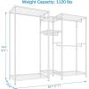 imageVIPEK Classic V6 Medium Wire Garment Rack Heavy Duty Clothes Rack for Hanging Clothes Metal Freestanding Closet Wardrobe Racks 598quot L x 146quot W x 764quot H Max Load 750lbs BlackWhite