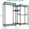 imageVIPEK Classic V6 Medium Wire Garment Rack Heavy Duty Clothes Rack for Hanging Clothes Metal Freestanding Closet Wardrobe Racks 598quot L x 146quot W x 764quot H Max Load 750lbs BlackBlack