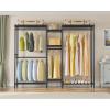 imageVIPEK Classic V6 Medium Wire Garment Rack Heavy Duty Clothes Rack for Hanging Clothes Metal Freestanding Closet Wardrobe Racks 598quot L x 146quot W x 764quot H Max Load 750lbs BlackBlack