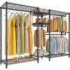 imageVIPEK Classic V6 Medium Wire Garment Rack Heavy Duty Clothes Rack for Hanging Clothes Metal Freestanding Closet Wardrobe Racks 598quot L x 146quot W x 764quot H Max Load 750lbs BlackBlack