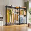 imageVIPEK Classic V6 Medium Wire Garment Rack Heavy Duty Clothes Rack for Hanging Clothes Metal Freestanding Closet Wardrobe Racks 598quot L x 146quot W x 764quot H Max Load 750lbs BlackBlack