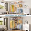 imageVIPEK Classic V6 Medium Wire Garment Rack Heavy Duty Clothes Rack for Hanging Clothes Metal Freestanding Closet Wardrobe Racks 598quot L x 146quot W x 764quot H Max Load 750lbs BlackWhite