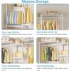 imageVIPEK Classic V6 Medium Wire Garment Rack Heavy Duty Clothes Rack for Hanging Clothes Metal Freestanding Closet Wardrobe Racks 598quot L x 146quot W x 764quot H Max Load 750lbs BlackWhite
