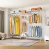 imageVIPEK Classic V6 Medium Wire Garment Rack Heavy Duty Clothes Rack for Hanging Clothes Metal Freestanding Closet Wardrobe Racks 598quot L x 146quot W x 764quot H Max Load 750lbs BlackWhite