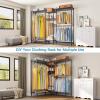imageVIPEK Classic V6 Medium Wire Garment Rack Heavy Duty Clothes Rack for Hanging Clothes Metal Freestanding Closet Wardrobe Racks 598quot L x 146quot W x 764quot H Max Load 750lbs BlackBlack