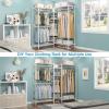 imageVIPEK L6 Garment Rack L Shaped Clothes Rack Heavy Duty Clothing Rack Metal Freestanding Closet with 7 Adjustable Shelves ampamp 4 Hanging Rods 433quotL x 433quotW x 764quotH Max Load 750LBS Medium Size BlackWhite