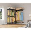 imageVIPEK L6 Garment Rack L Shaped Clothes Rack Heavy Duty Clothing Rack Metal Freestanding Closet with 7 Adjustable Shelves ampamp 4 Hanging Rods 433quotL x 433quotW x 764quotH Max Load 750LBS Medium Size BlackBlack