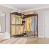 imageVIPEK L6 Garment Rack L Shaped Clothes Rack Heavy Duty Clothing Rack Metal Freestanding Closet with 7 Adjustable Shelves ampamp 4 Hanging Rods 433quotL x 433quotW x 764quotH Max Load 750LBS Medium Size BlackBronze