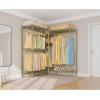 imageVIPEK L6 Garment Rack L Shaped Clothes Rack Heavy Duty Clothing Rack Metal Freestanding Closet with 7 Adjustable Shelves ampamp 4 Hanging Rods 433quotL x 433quotW x 764quotH Max Load 750LBS Medium Size BlackGold