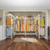 imageVIPEK L6 Garment Rack L Shaped Clothes Rack Heavy Duty Clothing Rack Metal Freestanding Closet with 7 Adjustable Shelves ampamp 4 Hanging Rods 433quotL x 433quotW x 764quotH Max Load 750LBS Medium Size BlackWhite