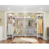 imageVIPEK L6 Garment Rack L Shaped Clothes Rack Heavy Duty Clothing Rack Metal Freestanding Closet with 7 Adjustable Shelves ampamp 4 Hanging Rods 433quotL x 433quotW x 764quotH Max Load 750LBS Medium Size BlackWhite