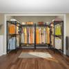 imageVIPEK L6 Garment Rack L Shaped Clothes Rack Heavy Duty Clothing Rack Metal Freestanding Closet with 7 Adjustable Shelves ampamp 4 Hanging Rods 433quotL x 433quotW x 764quotH Max Load 750LBS Medium Size BlackBlack