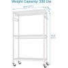 imageVIPEK R2 Plus Heavy Duty Rolling Garment Rack 3 Tiers Adjustable Wire Shelving Clothes Rack with Double Rods and Side Hooks Freestanding Wardrobe Storage Rack Metal Clothing Rack BlackWhite