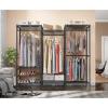 imageVIPEK V5 Plus Large Portable Closet Rack Freestanding Wardrobe Closet MultiFunctional Clothes Rack Heavy Duty Metal Clothing Rack for Hanging Clothes 854quot L x 157quot W x 764quot H BlackBlack