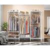 imageVIPEK V5 Plus Large Portable Closet Rack Freestanding Wardrobe Closet MultiFunctional Clothes Rack Heavy Duty Metal Clothing Rack for Hanging Clothes 854quot L x 157quot W x 764quot H BlackWhite