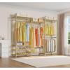 imageVIPEK V5 Plus Large Portable Closet Rack Freestanding Wardrobe Closet MultiFunctional Clothes Rack Heavy Duty Metal Clothing Rack for Hanging Clothes 854quot L x 157quot W x 764quot H BlackGold