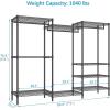 imageVIPEK V5 Plus Large Portable Closet Rack Freestanding Wardrobe Closet MultiFunctional Clothes Rack Heavy Duty Metal Clothing Rack for Hanging Clothes 854quot L x 157quot W x 764quot H BlackBlack