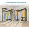 imageVIPEK V5 Plus Large Portable Closet Rack Freestanding Wardrobe Closet MultiFunctional Clothes Rack Heavy Duty Metal Clothing Rack for Hanging Clothes 854quot L x 157quot W x 764quot H BlackBlack