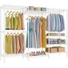 imageVIPEK V5 Plus Large Portable Closet Rack Freestanding Wardrobe Closet MultiFunctional Clothes Rack Heavy Duty Metal Clothing Rack for Hanging Clothes 854quot L x 157quot W x 764quot H BlackWhite