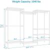 imageVIPEK V5 Plus Large Portable Closet Rack Freestanding Wardrobe Closet MultiFunctional Clothes Rack Heavy Duty Metal Clothing Rack for Hanging Clothes 854quot L x 157quot W x 764quot H BlackWhite