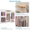 imageVIPEK V5 Plus Large Portable Closet Rack Freestanding Wardrobe Closet MultiFunctional Clothes Rack Heavy Duty Metal Clothing Rack for Hanging Clothes 854quot L x 157quot W x 764quot H BlackWhite