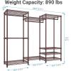 imageVIPEK V5 Plus Large Portable Closet Rack Freestanding Wardrobe Closet MultiFunctional Clothes Rack Heavy Duty Metal Clothing Rack for Hanging Clothes 854quot L x 157quot W x 764quot H BlackBronze
