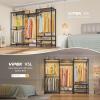 imageVIPEK V5 Plus Large Portable Closet Rack Freestanding Wardrobe Closet MultiFunctional Clothes Rack Heavy Duty Metal Clothing Rack for Hanging Clothes 854quot L x 157quot W x 764quot H BlackBlack