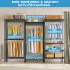 imageVIPEK V5 Plus Large Portable Closet Rack Freestanding Wardrobe Closet MultiFunctional Clothes Rack Heavy Duty Metal Clothing Rack for Hanging Clothes 854quot L x 157quot W x 764quot H BlackBlack