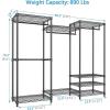 imageVIPEK V5 Plus Large Portable Closet Rack Freestanding Wardrobe Closet MultiFunctional Clothes Rack Heavy Duty Metal Clothing Rack for Hanging Clothes 854quot L x 157quot W x 764quot H BlackBlack