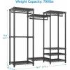 imageVIPEK V5 Plus Large Portable Closet Rack Freestanding Wardrobe Closet MultiFunctional Clothes Rack Heavy Duty Metal Clothing Rack for Hanging Clothes 854quot L x 157quot W x 764quot H BlackBlack