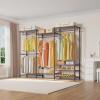imageVIPEK V5 Plus Large Portable Closet Rack Freestanding Wardrobe Closet MultiFunctional Clothes Rack Heavy Duty Metal Clothing Rack for Hanging Clothes 854quot L x 157quot W x 764quot H BlackBronze