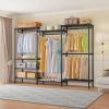 imageVIPEK V5 Plus Large Portable Closet Rack Freestanding Wardrobe Closet MultiFunctional Clothes Rack Heavy Duty Metal Clothing Rack for Hanging Clothes 854quot L x 157quot W x 764quot H BlackBlack