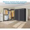 imageVIPEK V5C Heavy Duty Covered Clothes Rack Portable Bedroom Armoires Rack Black Metal Clothing Rack with Black Cover Adjustable Custom Freestanding Closet Wardrobe Max Load 800LBSBlack Rack With Black Cover