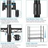 imageVIPEK V5C Heavy Duty Covered Clothes Rack Portable Bedroom Armoires Rack Black Metal Clothing Rack with Black Cover Adjustable Custom Freestanding Closet Wardrobe Max Load 800LBSBlack Rack With Black Cover