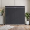 imageVIPEK V5C Heavy Duty Covered Clothes Rack Portable Bedroom Armoires Rack Black Metal Clothing Rack with Black Cover Adjustable Custom Freestanding Closet Wardrobe Max Load 800LBSBlack Rack With Black Cover