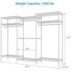 imageVIPEK V5L i1 Garment Rack Heavy Duty Clothes Rack with Dimmable LED Lights 3000K Warm White Metal Clothing Racks for Hanging Clothes Large Freestanding Wardrobe Closet for Bedroom BlackWhite