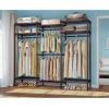 imageVIPEK V5L i1 Garment Rack Heavy Duty Clothes Rack with Dimmable LED Lights 3000K Warm White Metal Clothing Racks for Hanging Clothes Large Freestanding Wardrobe Closet for Bedroom BlackBronze