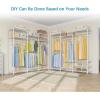 imageVIPEK V5L i1 Garment Rack Heavy Duty Clothes Rack with Dimmable LED Lights 3000K Warm White Metal Clothing Racks for Hanging Clothes Large Freestanding Wardrobe Closet for Bedroom BlackWhite