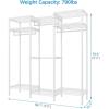 imageVIPEK V5L i1 Garment Rack Heavy Duty Clothes Rack with Dimmable LED Lights 3000K Warm White Metal Clothing Racks for Hanging Clothes Large Freestanding Wardrobe Closet for Bedroom BlackWhite