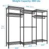 imageVIPEK V5L i1 Garment Rack Heavy Duty Clothes Rack with Dimmable LED Lights 3000K Warm White Metal Clothing Racks for Hanging Clothes Large Freestanding Wardrobe Closet for Bedroom BlackBlack