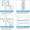 imageVIPEK V5L i1 Garment Rack Heavy Duty Clothes Rack with Dimmable LED Lights 3000K Warm White Metal Clothing Racks for Hanging Clothes Large Freestanding Wardrobe Closet for Bedroom BlackWhite
