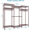 imageVIPEK V5L i1 Garment Rack Heavy Duty Clothes Rack with Dimmable LED Lights 3000K Warm White Metal Clothing Racks for Hanging Clothes Large Freestanding Wardrobe Closet for Bedroom BlackBronze