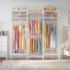 imageVIPEK V5L i1 Garment Rack Heavy Duty Clothes Rack with Dimmable LED Lights 3000K Warm White Metal Clothing Racks for Hanging Clothes Large Freestanding Wardrobe Closet for Bedroom BlackWhite