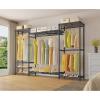 imageVIPEK Expandable Clothes Rack Large Freestanding Portable Closet Adjustable from 511quot to 67quot Heavy Duty Clothing Rack for Hanging Clothes with 4 Hanging Rods ampamp 8 Wire Shelves Black