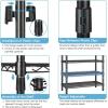 imageVIPEK Heavy Duty Garment Rack With Wheels Adjustable Portable Closet For Hanging Clothes Metal Rolling Clothing Rack With Basket BlackBlack Rack with Gray Cover