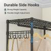 imageVIPEK R1 Rolling Clothes Rack with Jewelry Pegboards Organizer ampamp Lockable Wheels ampamp Removable Baskets Heavy Duty Portable Closet Metal Garment Rack for ApartmentDorms Ideal for Small Space Black
