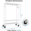 imageVIPEK R3 Plus Rolling Clothes Rack with Locking Wheels Portable Closet for Hanging Clothes Heavy Duty Garment Rack with Adjustable Shelves and Side Hooks Metal Wardrobe for Home Storage BlackWhite