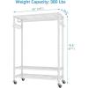 imageVIPEK R3 Plus Rolling Clothes Rack with Locking Wheels Portable Closet for Hanging Clothes Heavy Duty Garment Rack with Adjustable Shelves and Side Hooks Metal Wardrobe for Home Storage BlackWhite