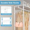 imageVIPEK R3 Plus Rolling Clothes Rack with Locking Wheels Portable Closet for Hanging Clothes Heavy Duty Garment Rack with Adjustable Shelves and Side Hooks Metal Wardrobe for Home Storage BlackWhite
